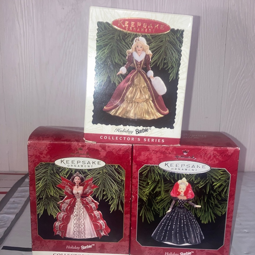 Barbie- hallmark ornaments -1996,1997,1998